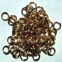 100 8mm Gold Plated Jump Rings